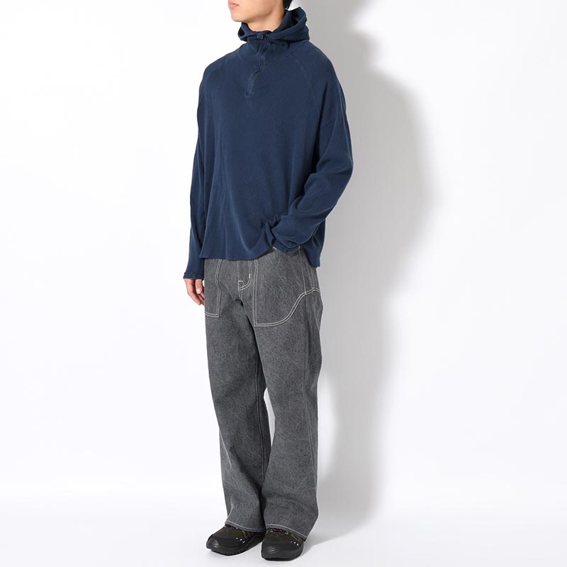 ORGANIZED H.ZIP PULLOVER C.THERMAL -BLUE-