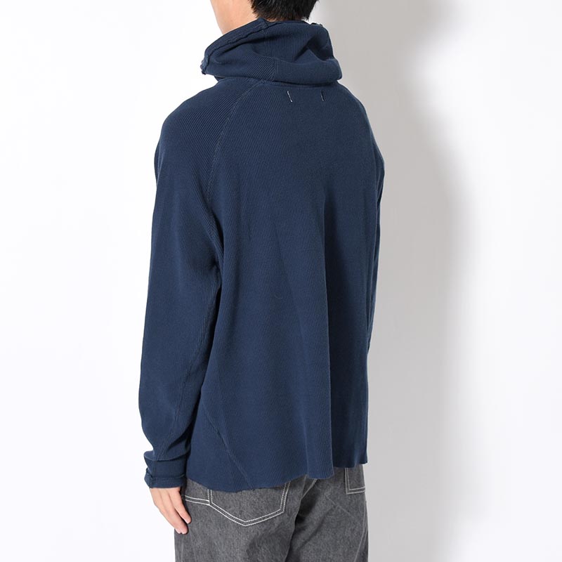 ORGANIZED H.ZIP PULLOVER C.THERMAL -BLUE-