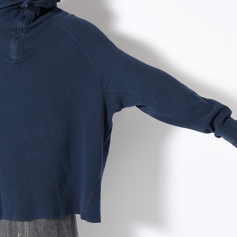 ORGANIZED H.ZIP PULLOVER C.THERMAL -BLUE-