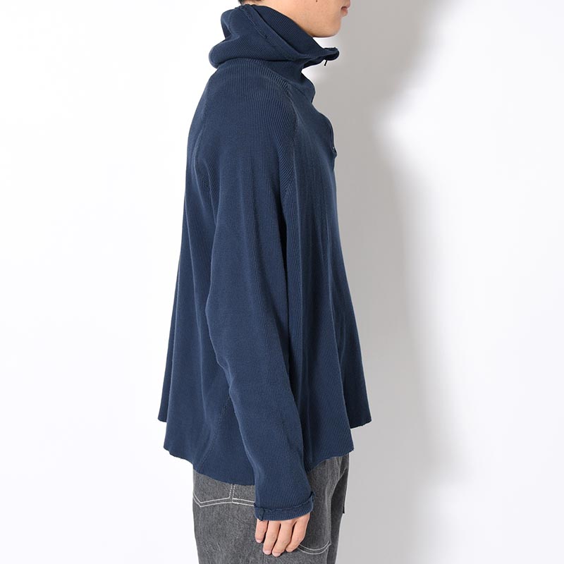 ORGANIZED H.ZIP PULLOVER C.THERMAL -BLUE-