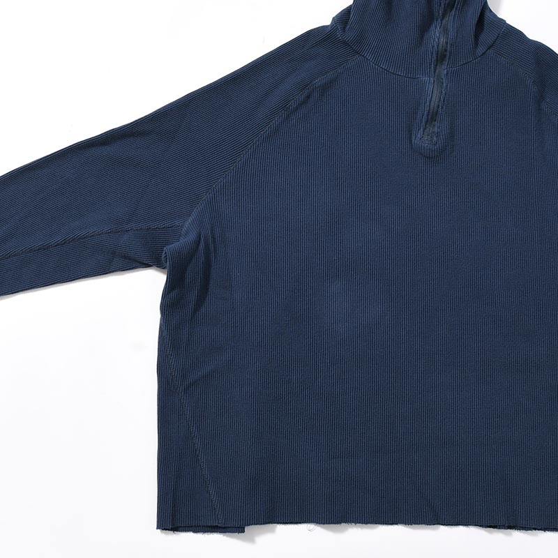 ORGANIZED H.ZIP PULLOVER C.THERMAL -BLUE-