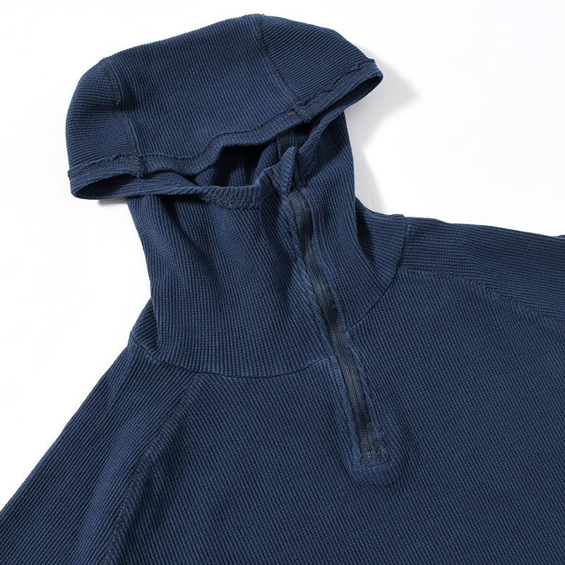 ORGANIZED H.ZIP PULLOVER C.THERMAL -BLUE-