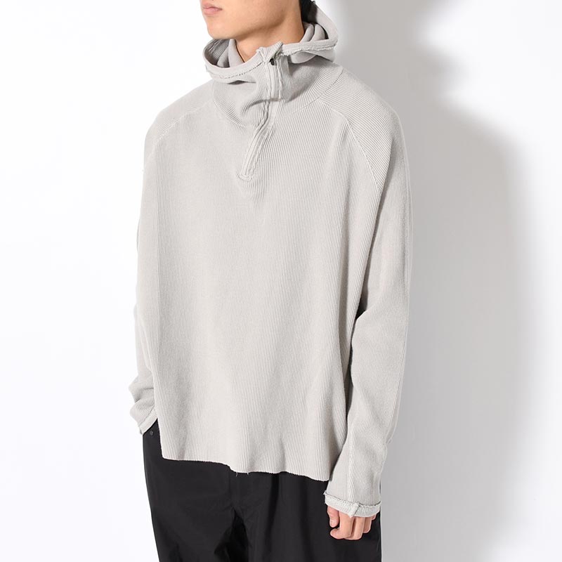 ORGANIZED H.ZIP PULLOVER C.THERMAL -GRAY-