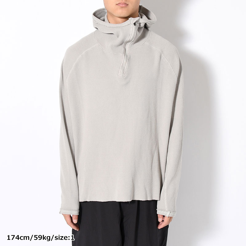 ORGANIZED H.ZIP PULLOVER C.THERMAL -GRAY-