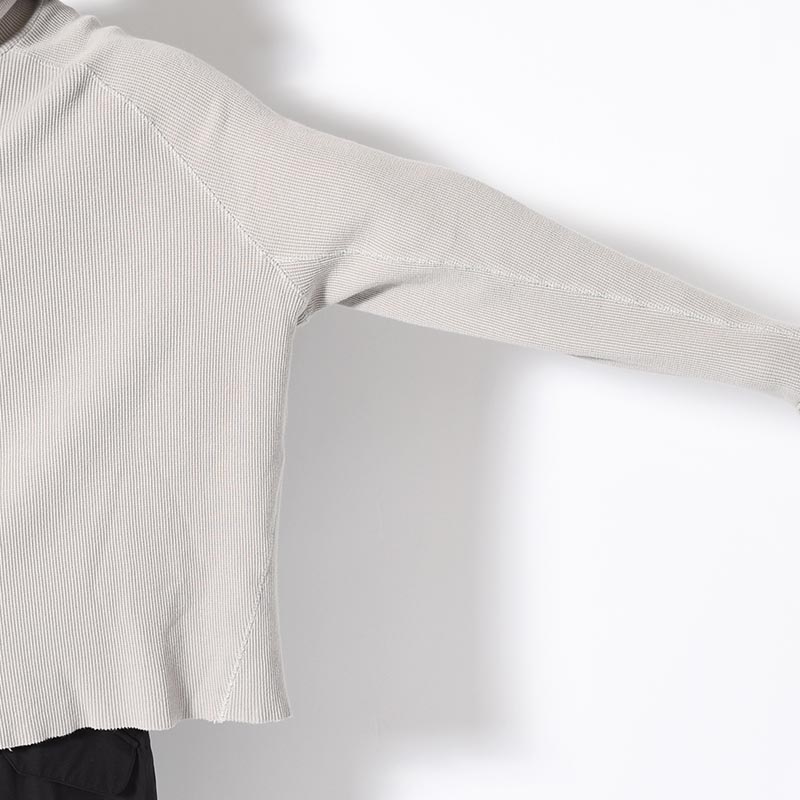 ORGANIZED H.ZIP PULLOVER C.THERMAL -GRAY-