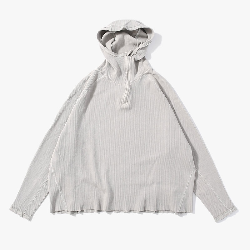 ORGANIZED H.ZIP PULLOVER C.THERMAL -GRAY-