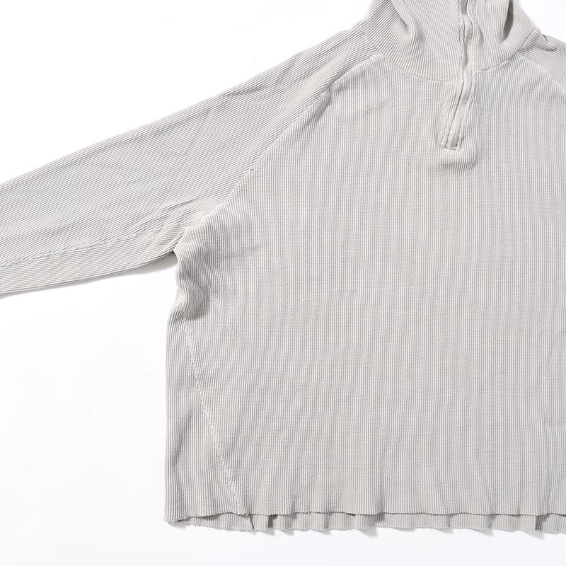 ORGANIZED H.ZIP PULLOVER C.THERMAL -GRAY-