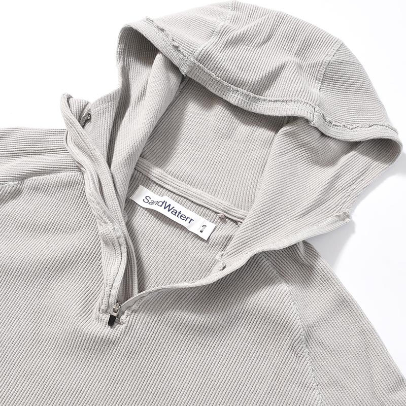 ORGANIZED H.ZIP PULLOVER C.THERMAL -GRAY-