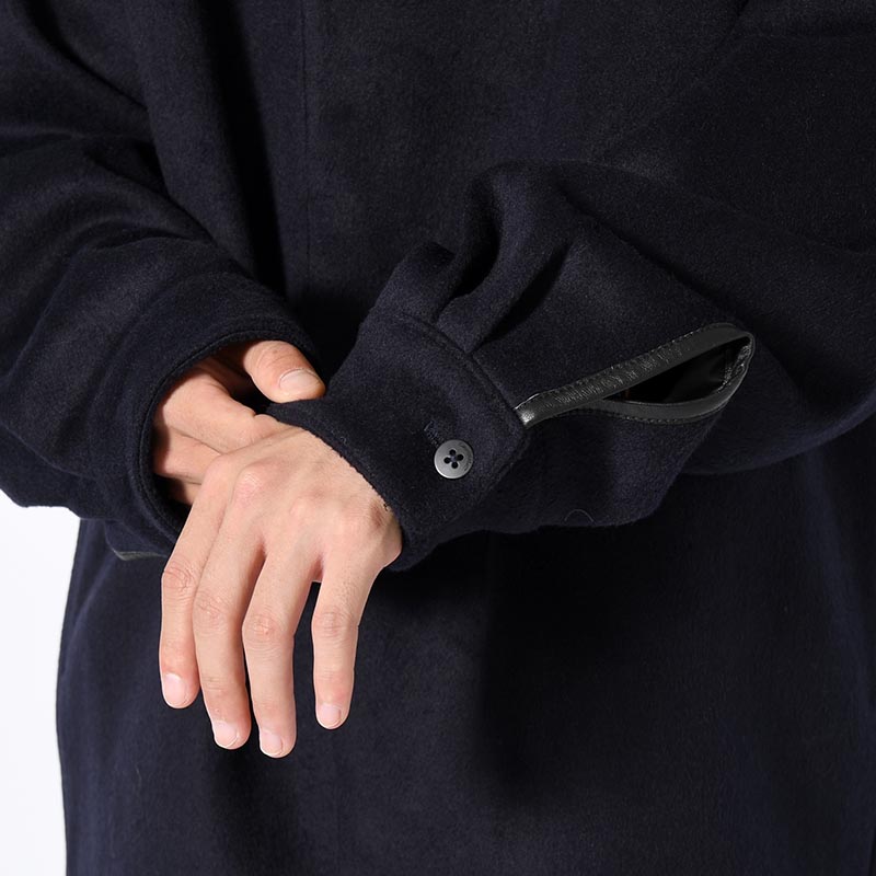 RESEARCHED JACKET / W/P LIGHT MELTON × CCU -NAVY-