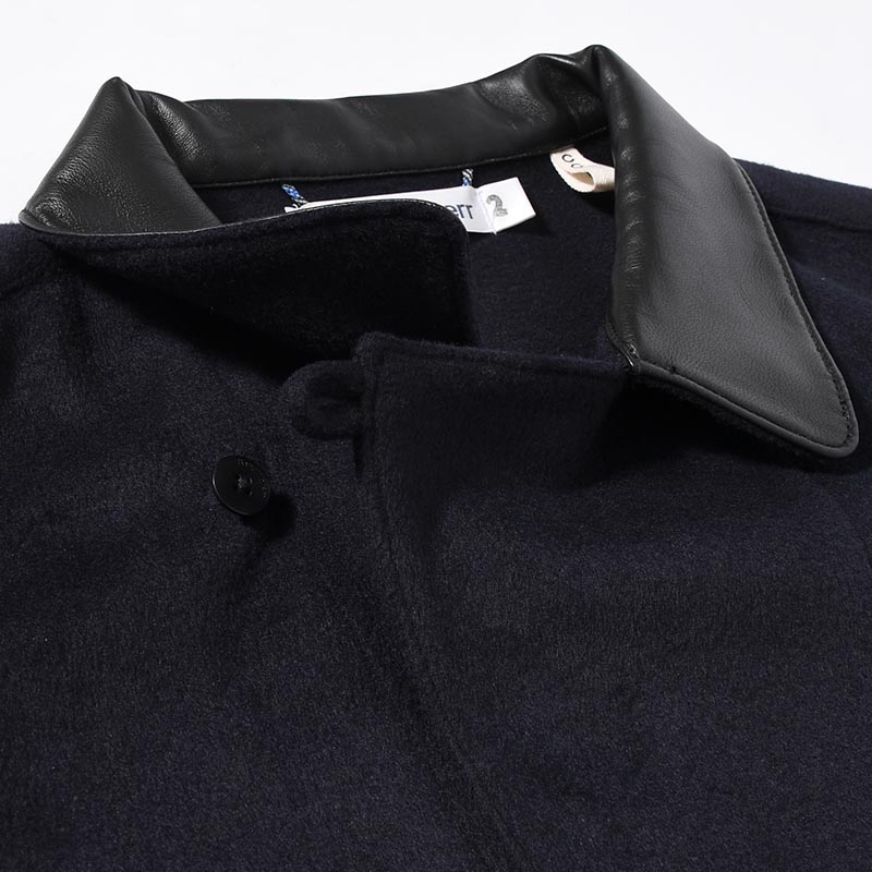 RESEARCHED JACKET / W/P LIGHT MELTON × CCU -NAVY-