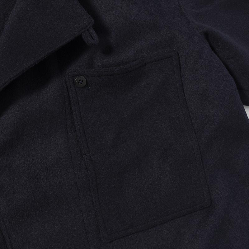 RESEARCHED JACKET / W/P LIGHT MELTON × CCU -NAVY-