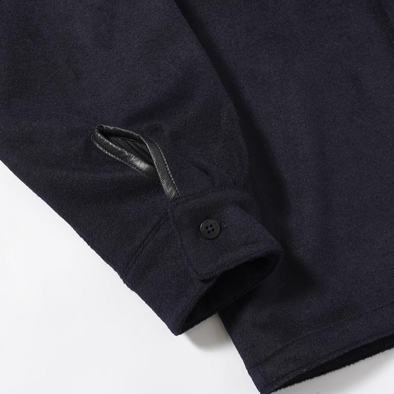 RESEARCHED JACKET / W/P LIGHT MELTON × CCU -NAVY-