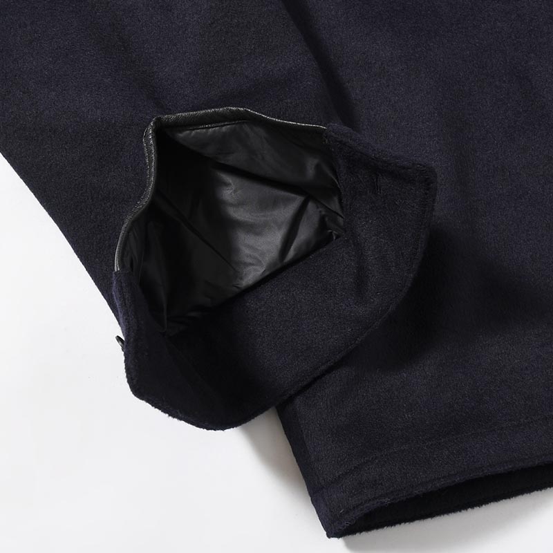 RESEARCHED JACKET / W/P LIGHT MELTON × CCU -NAVY-