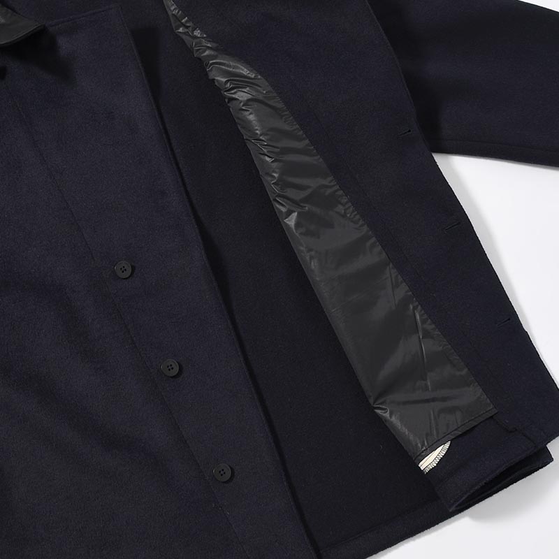 RESEARCHED JACKET / W/P LIGHT MELTON × CCU -NAVY-