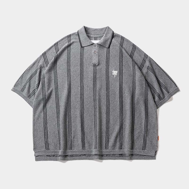 STRIPE KNIT POLO -2.COLOR- | IN ONLINE STORE