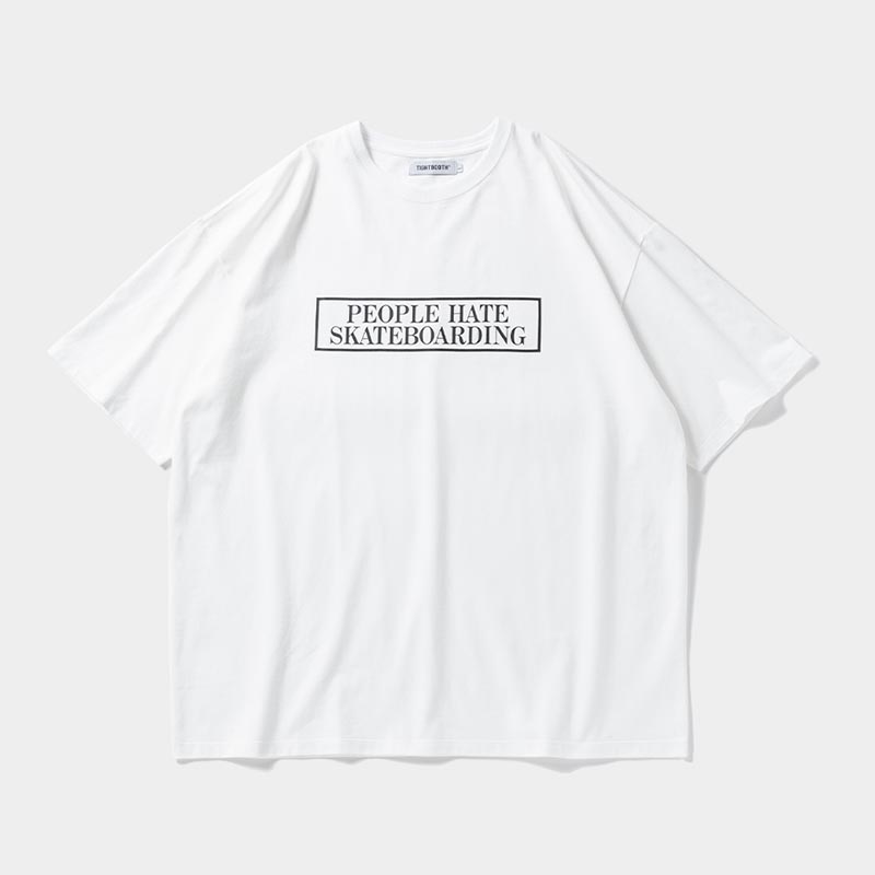 PEOPLE HATE SKATE T-SHIRT -2.COLOR-(WHITE)