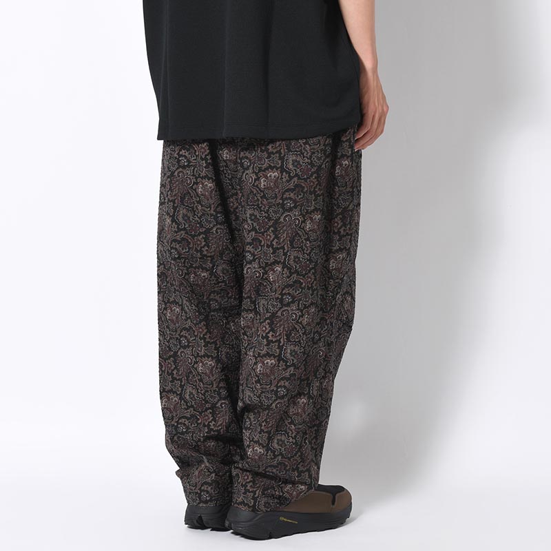 RIPPLE PAISLEY BALLOON PANTS -BLACK-