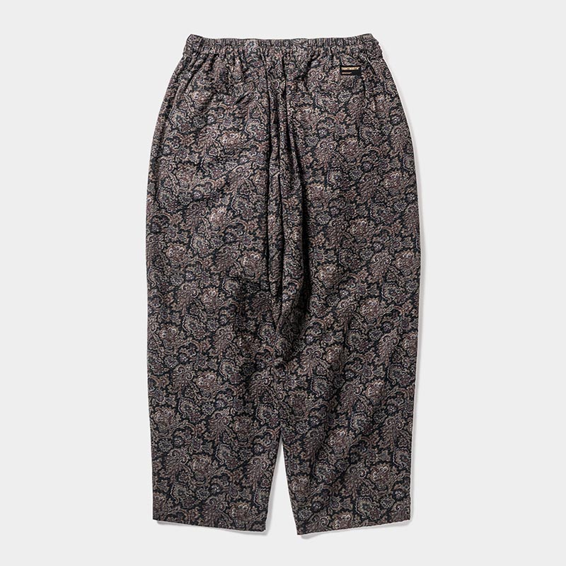 RIPPLE PAISLEY BALLOON PANTS -BLACK-