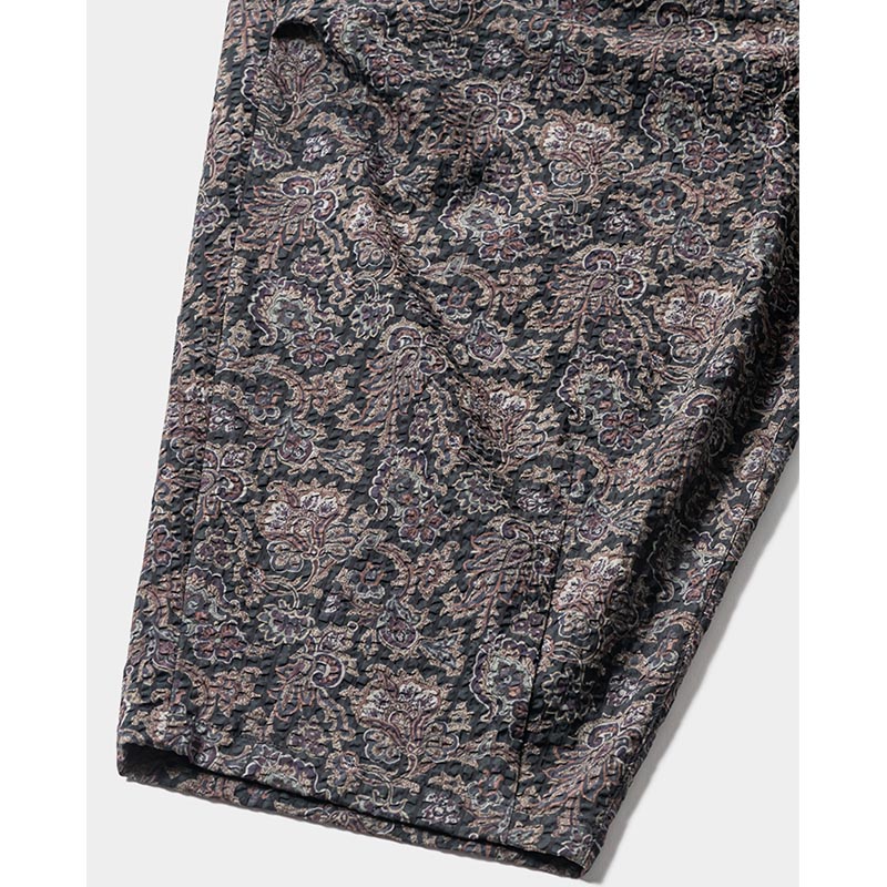 RIPPLE PAISLEY BALLOON PANTS -BLACK-