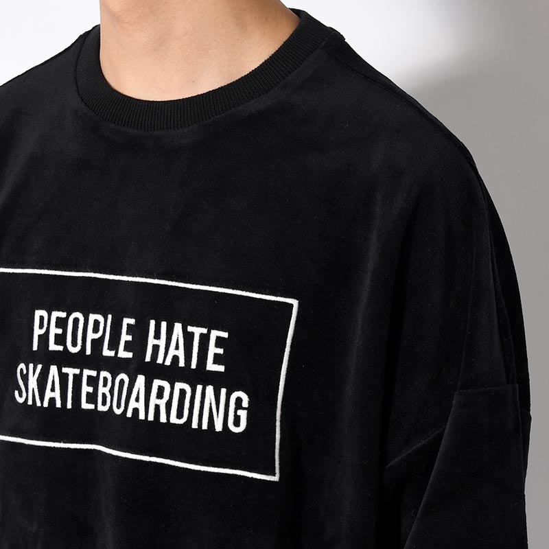 PEOPLE HATE SKATE VELOUR L/S -3.COLOR-