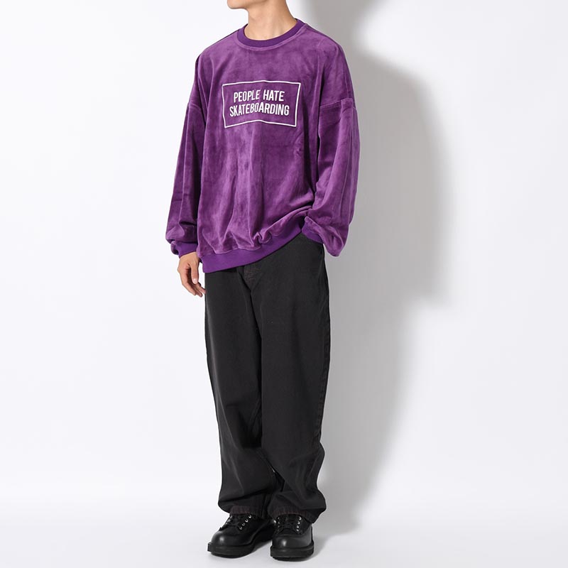 PEOPLE HATE SKATE VELOUR L/S -3.COLOR-