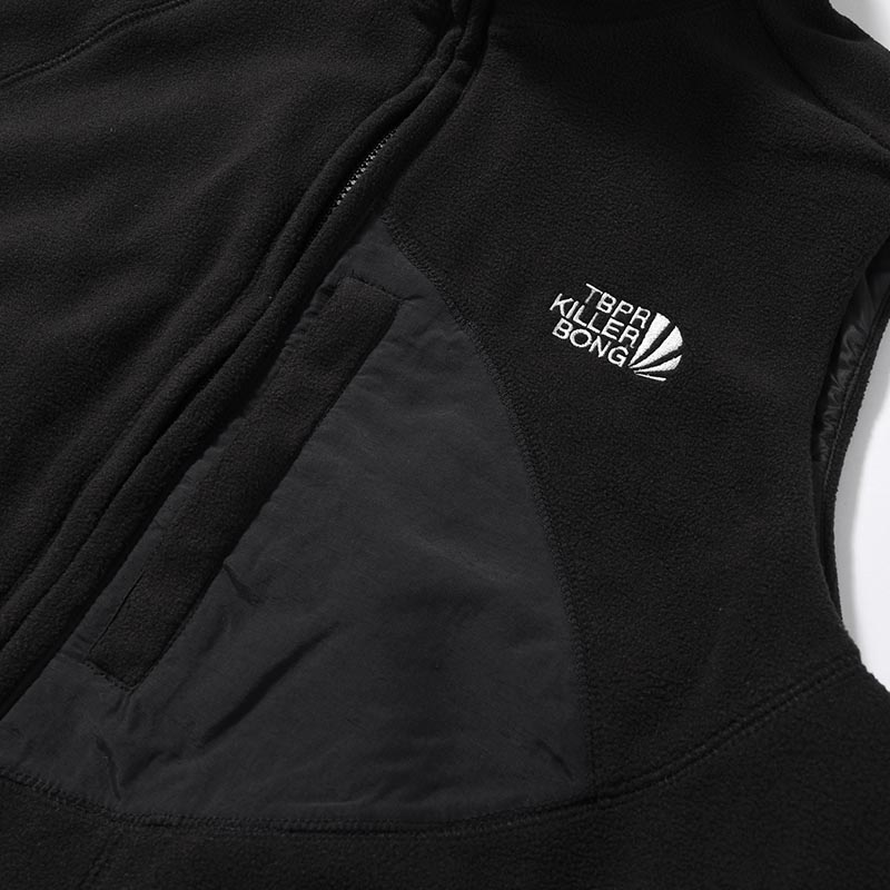 FLEECE VEST -BLACK-