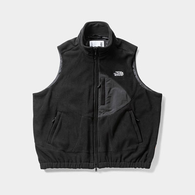 FLEECE VEST -BLACK-