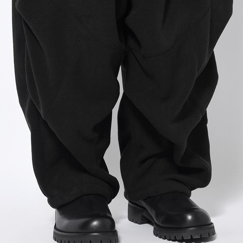 FLEECE BALLOON PANTS -BLACK-