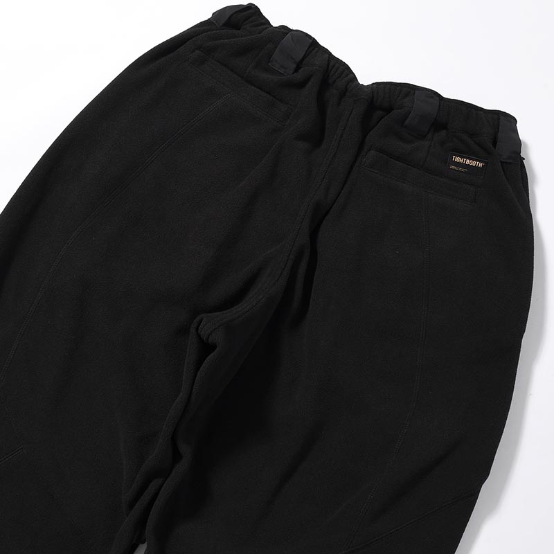 FLEECE BALLOON PANTS -BLACK-