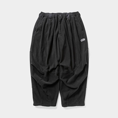 FLEECE BALLOON PANTS -BLACK-