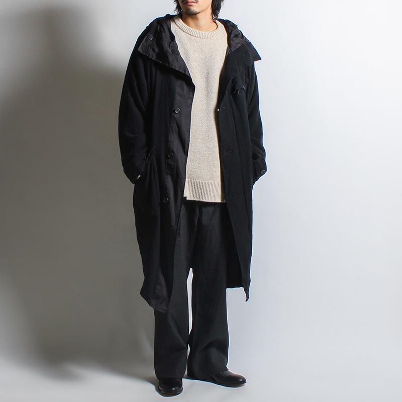 PARKA COAT -BLACK-