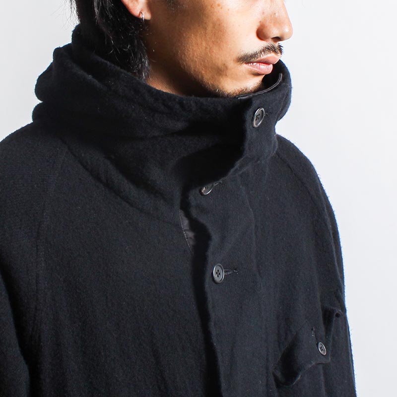 PARKA COAT -BLACK-