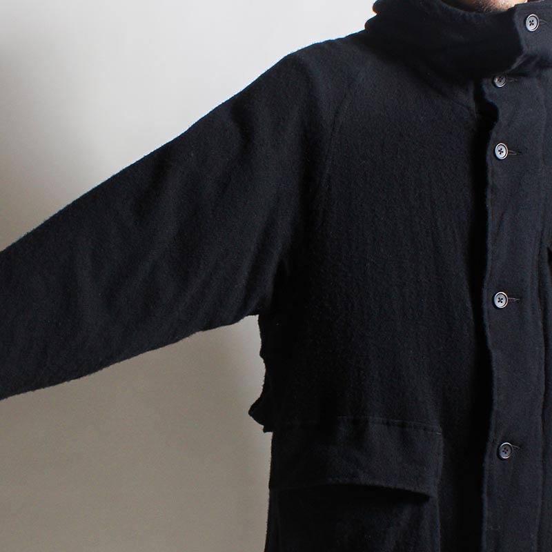 PARKA COAT -BLACK-