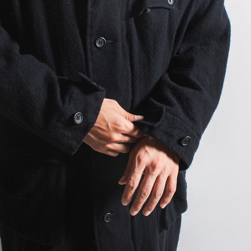 PARKA COAT -BLACK-