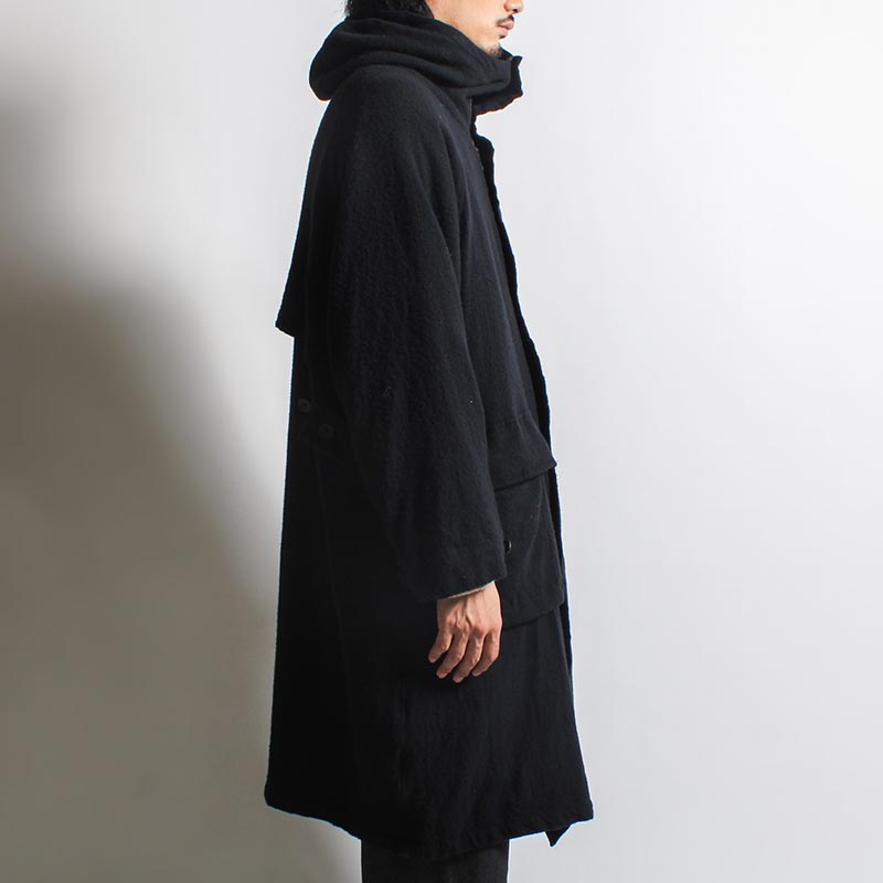 PARKA COAT -BLACK-