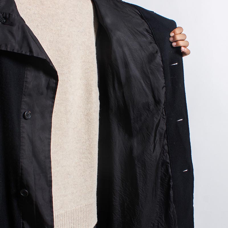 PARKA COAT -BLACK-