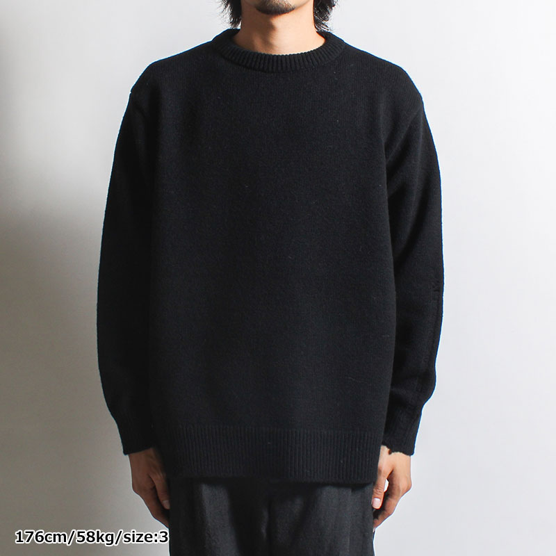 CHUNKY CREW KNIT -BLACK-