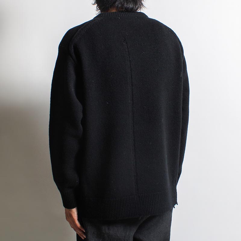 CHUNKY CREW KNIT -BLACK-