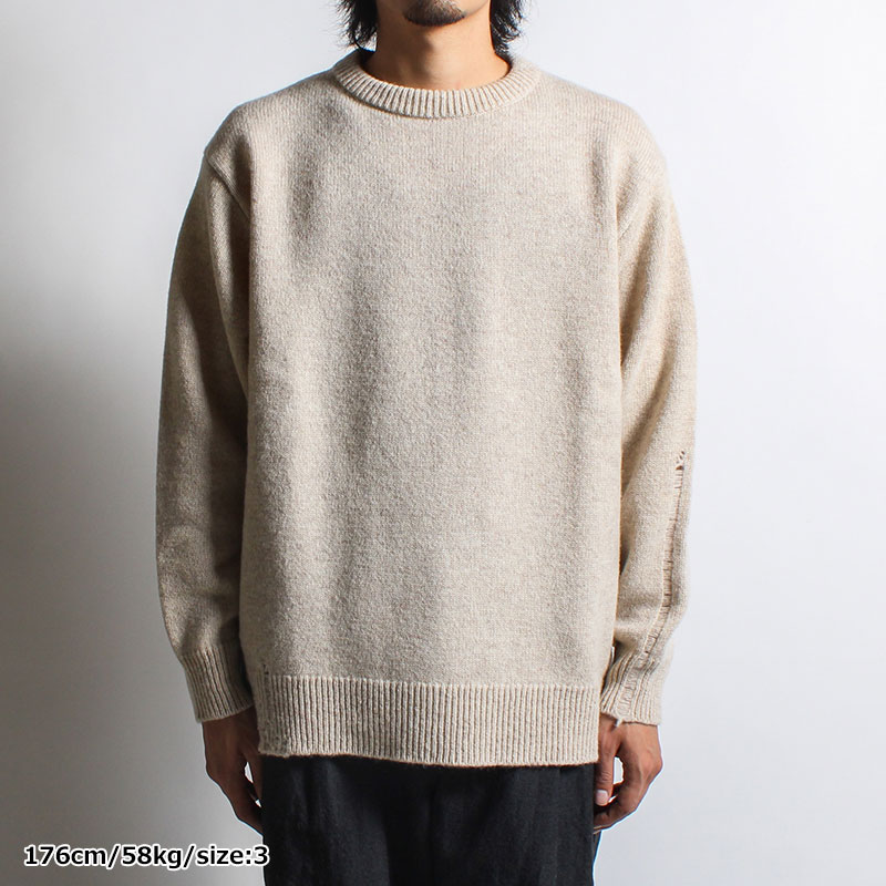 CHUNKY CREW KNIT -IVORY-