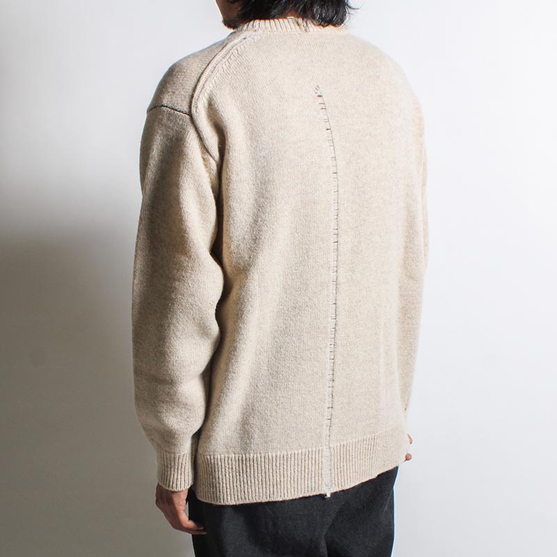 CHUNKY CREW KNIT -IVORY-