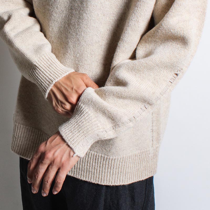 CHUNKY CREW KNIT -IVORY-