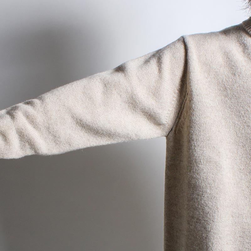 CHUNKY CREW KNIT -IVORY-