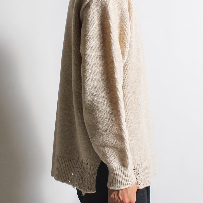 CHUNKY CREW KNIT -IVORY-