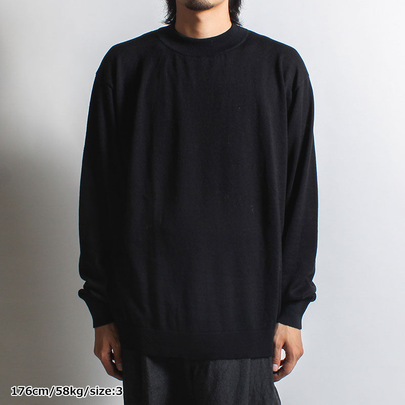 KNITTED LONG SLEEVE -BLACK-