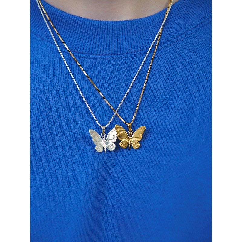 BUTTERFLY NECKLACE -SILVER-