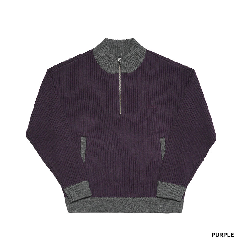 HALF ZIP KNIT -3.COLOR-