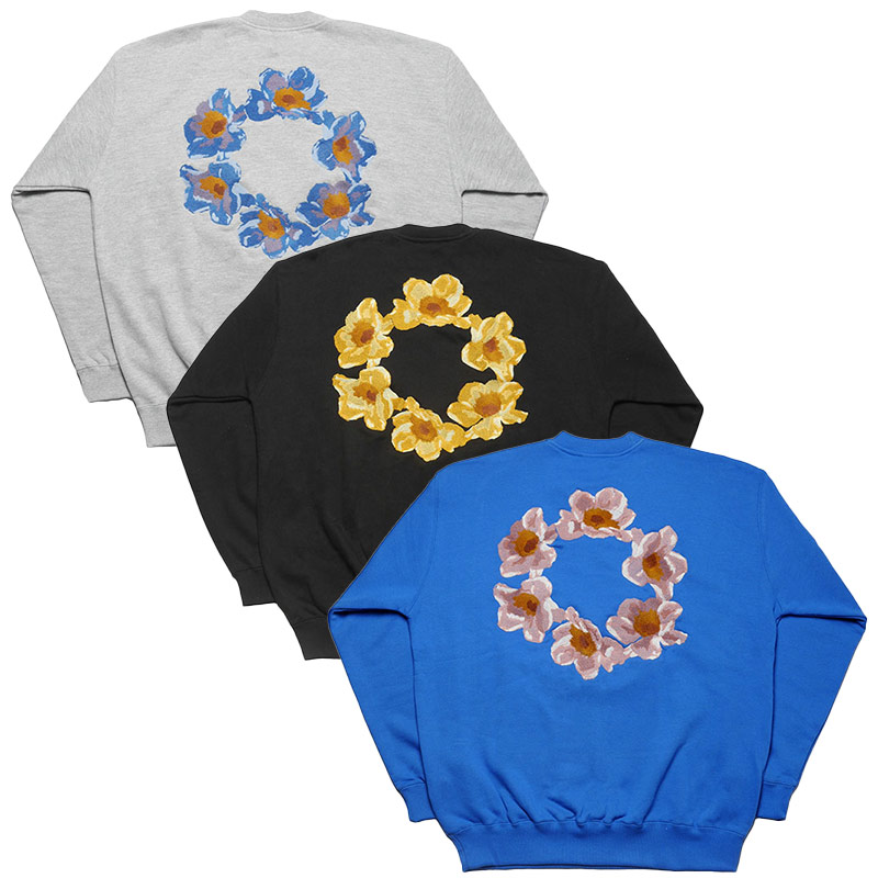 CIRCLE FLOWER CREW SW -3.COLOR-