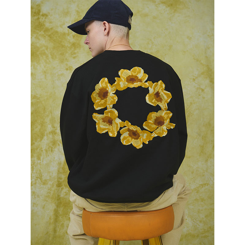 CIRCLE FLOWER CREW SW -3.COLOR-