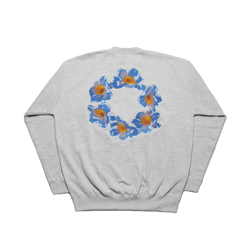 CIRCLE FLOWER CREW SW -3.COLOR-(H.GREY)