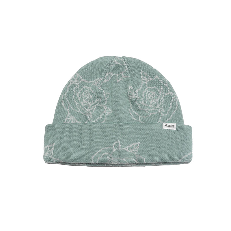 ROSE KNIT CAP -3.COLOR-(L.BLUE)
